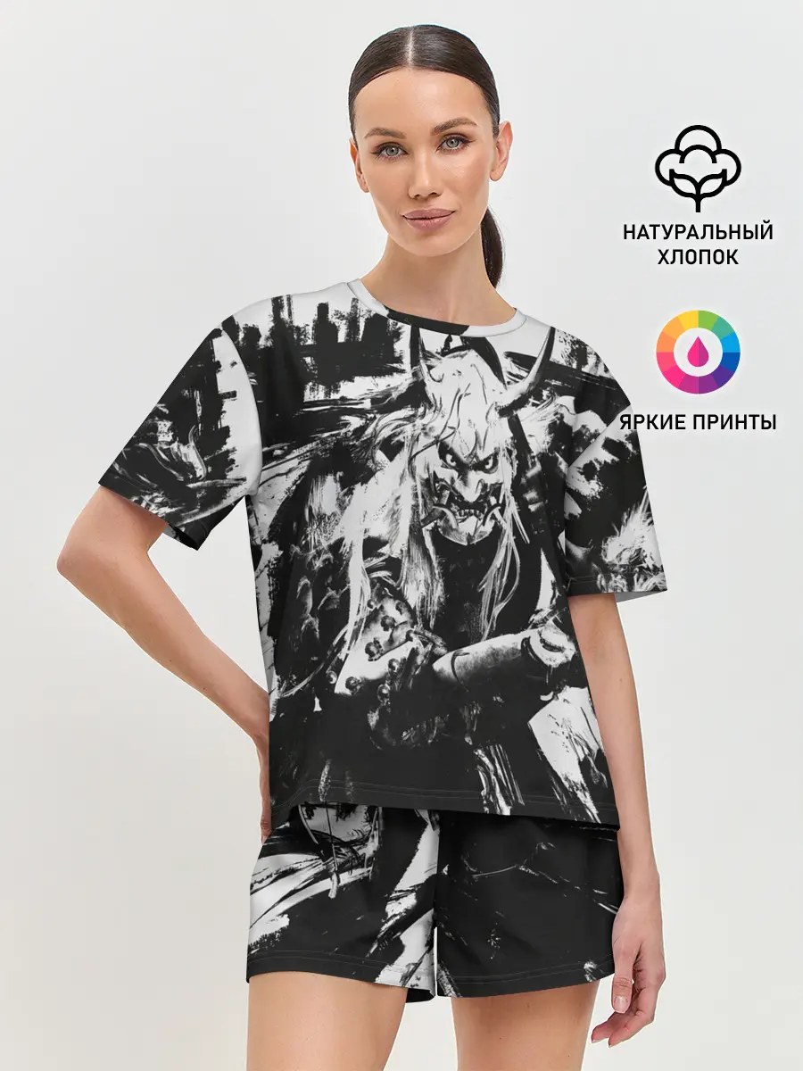 Женская пижама с шортами / Samurai | Ghost of Tsushima