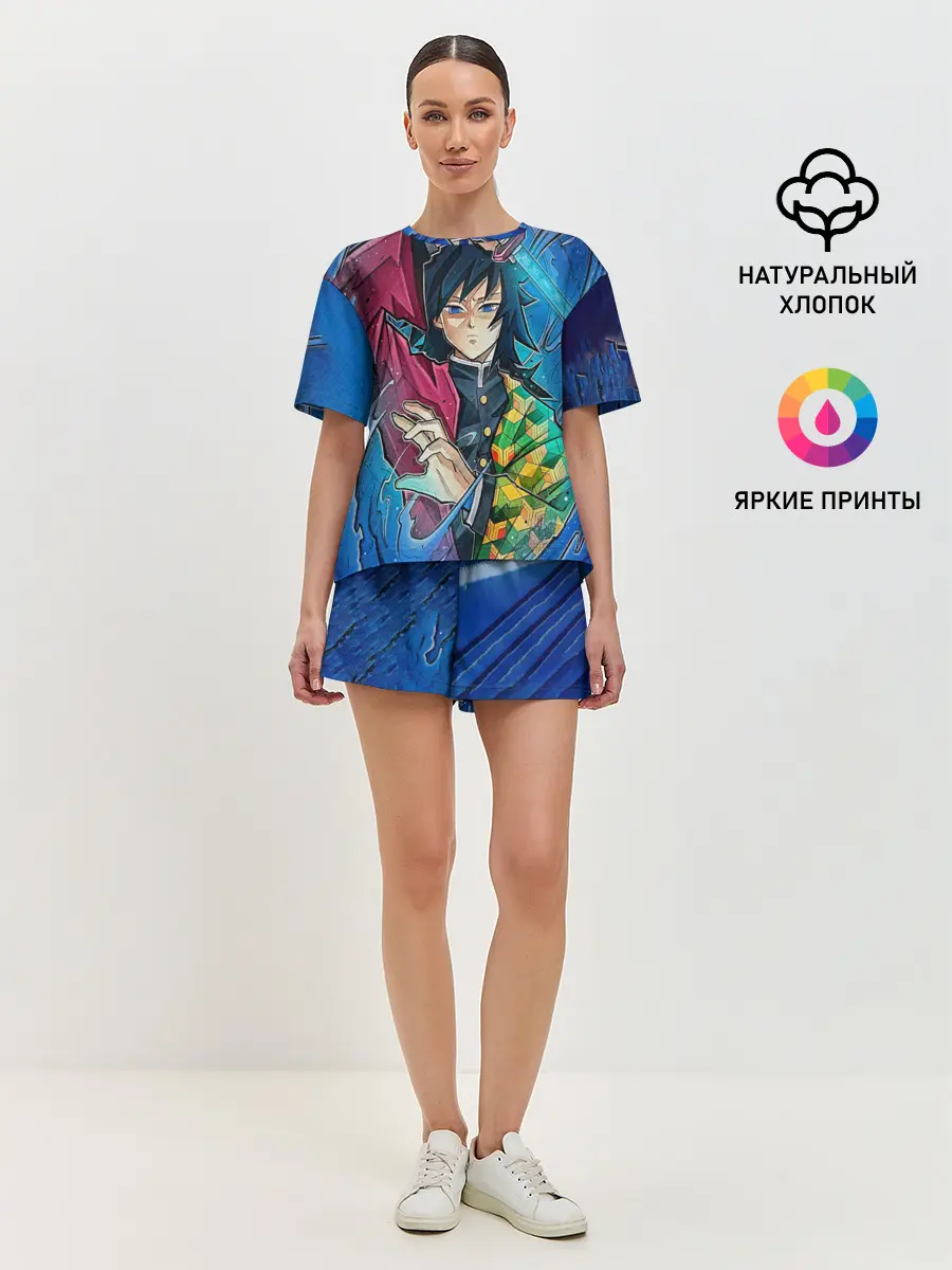 Женская пижама с шортами / Гию Томиоко Клинок демонов
