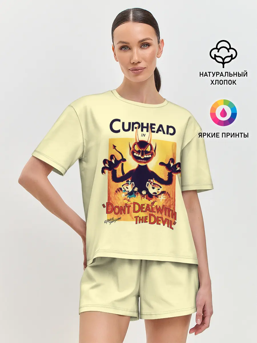 Женская пижама с шортами / Cuphead