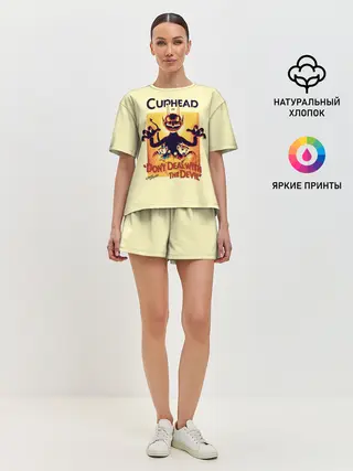 Женская пижама с шортами / Cuphead