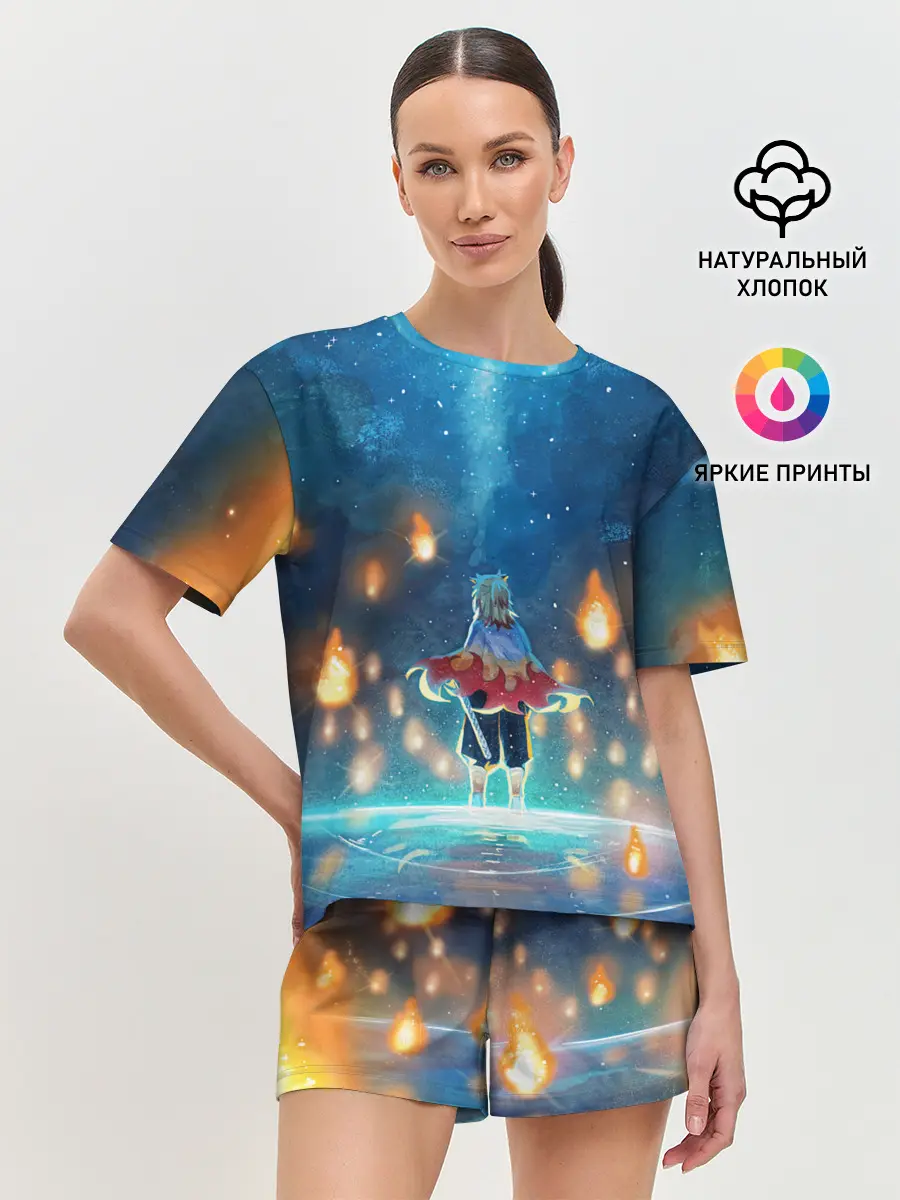 Женская пижама с шортами / Ренгоку Кёджуро Клинок демонов