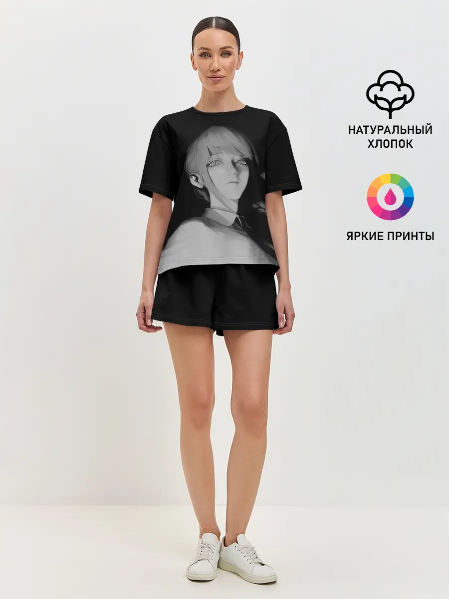 Женская пижама с шортами / Makima Chainsaw Man 3D модель