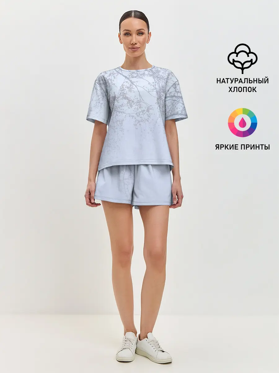 Женская пижама с шортами / Ветки