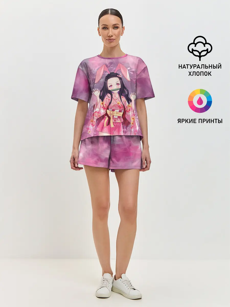 Женская пижама с шортами / Незуко Камадо