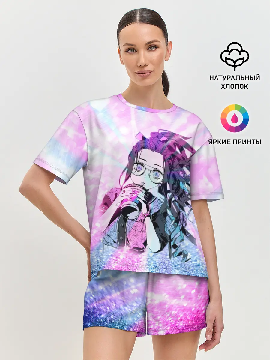 Женская пижама с шортами / Незуко Камадо