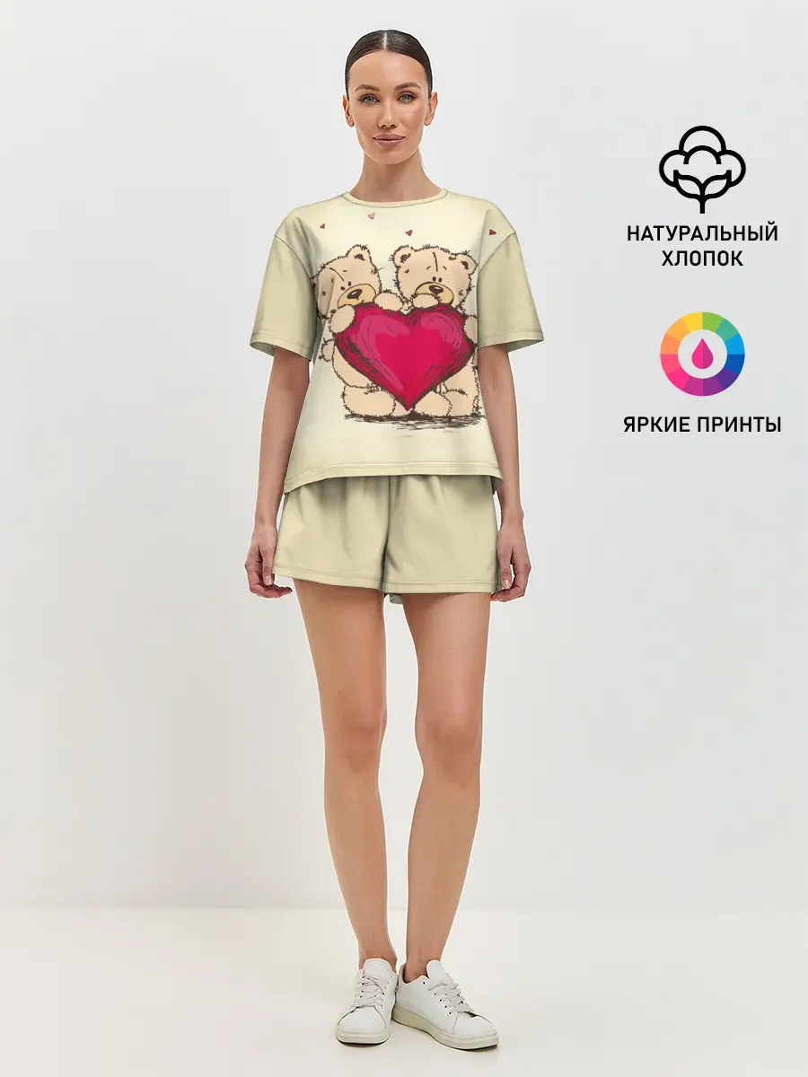 Женская пижама с шортами / Любовь