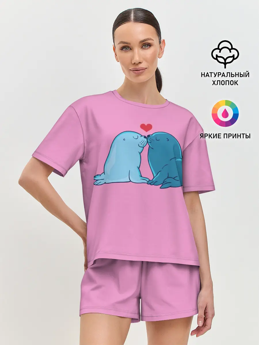 Женская пижама с шортами / Любовь