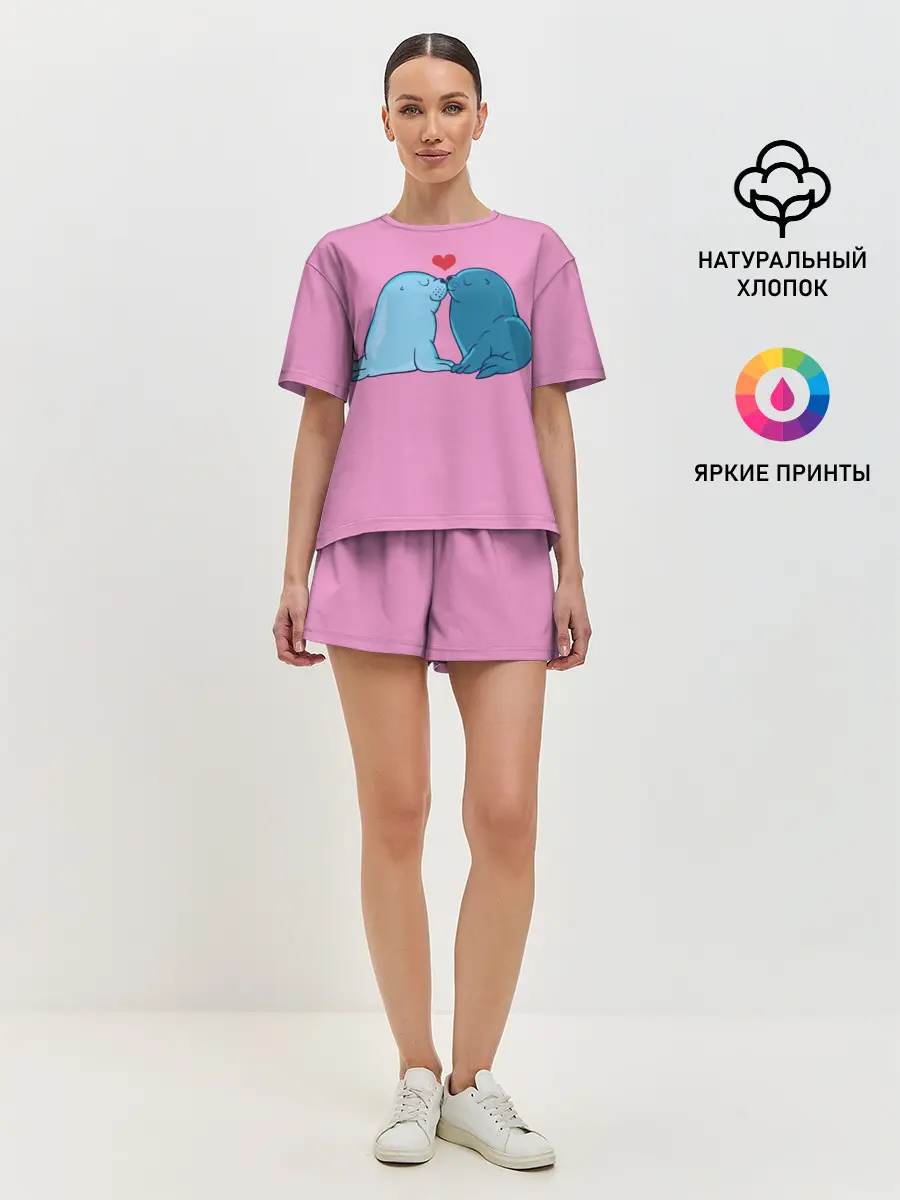 Женская пижама с шортами / Любовь