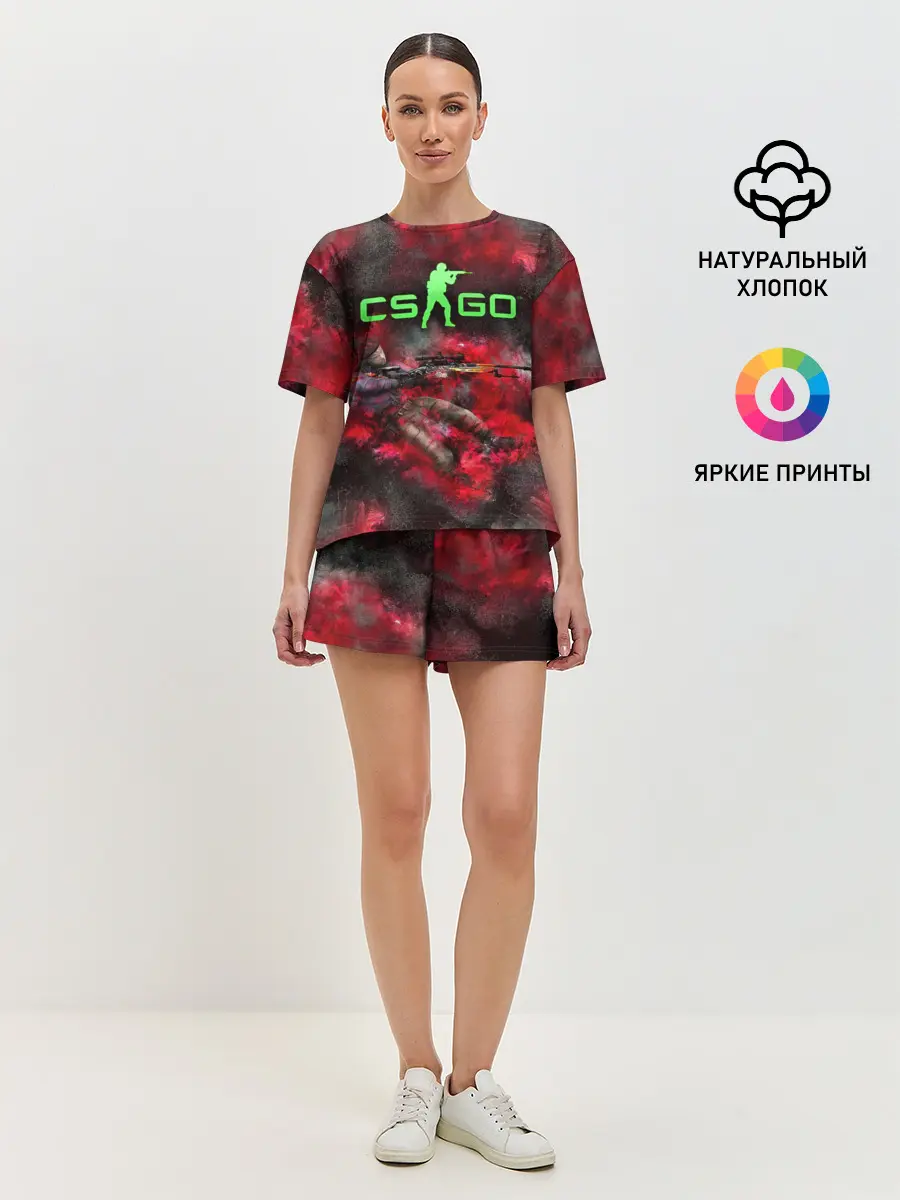 Женская пижама с шортами / CS GO Red heat