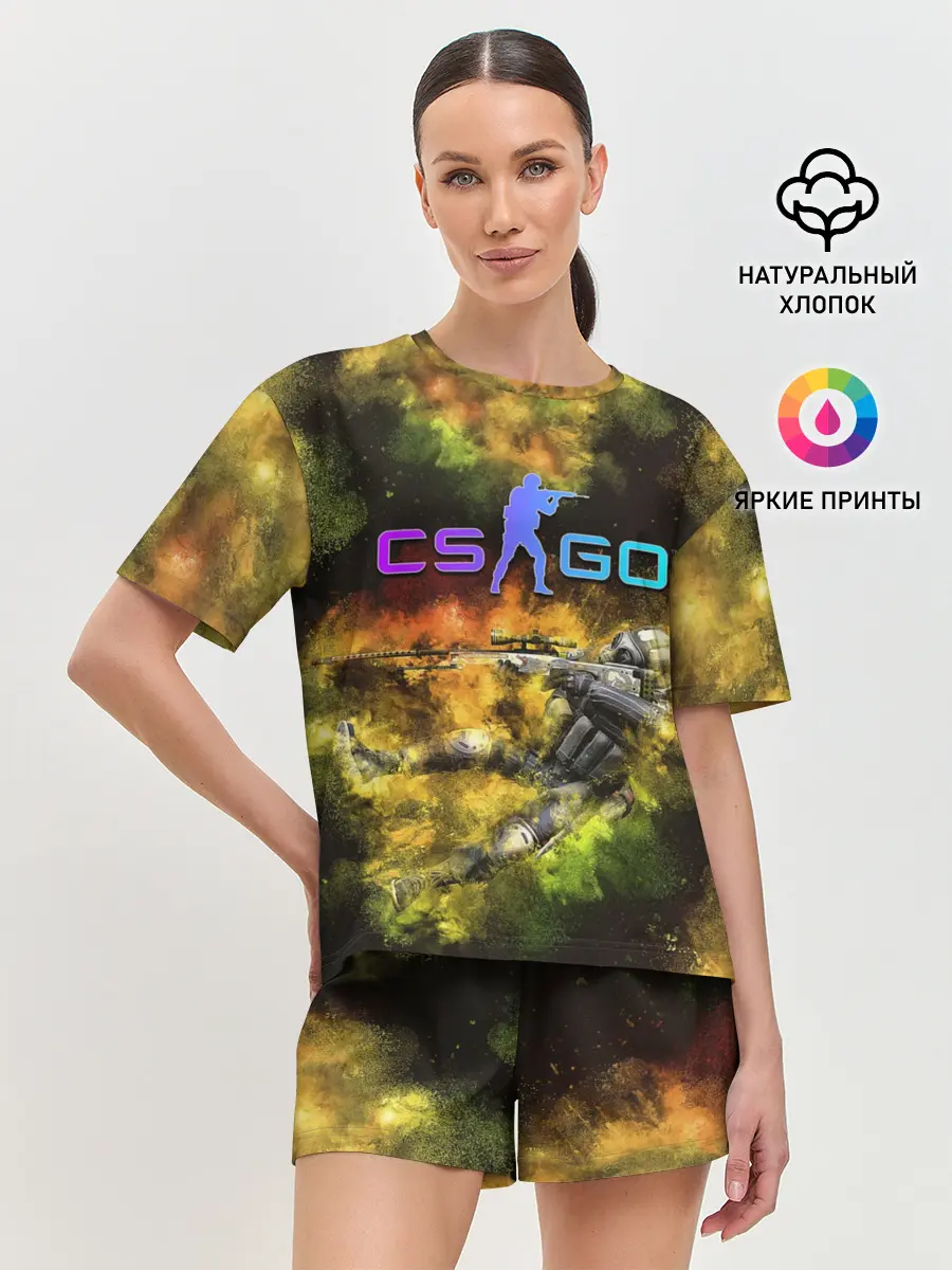 Женская пижама с шортами / CS GO Gold dust