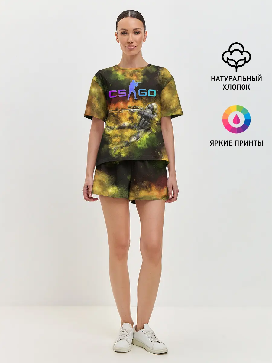 Женская пижама с шортами / CS GO Gold dust