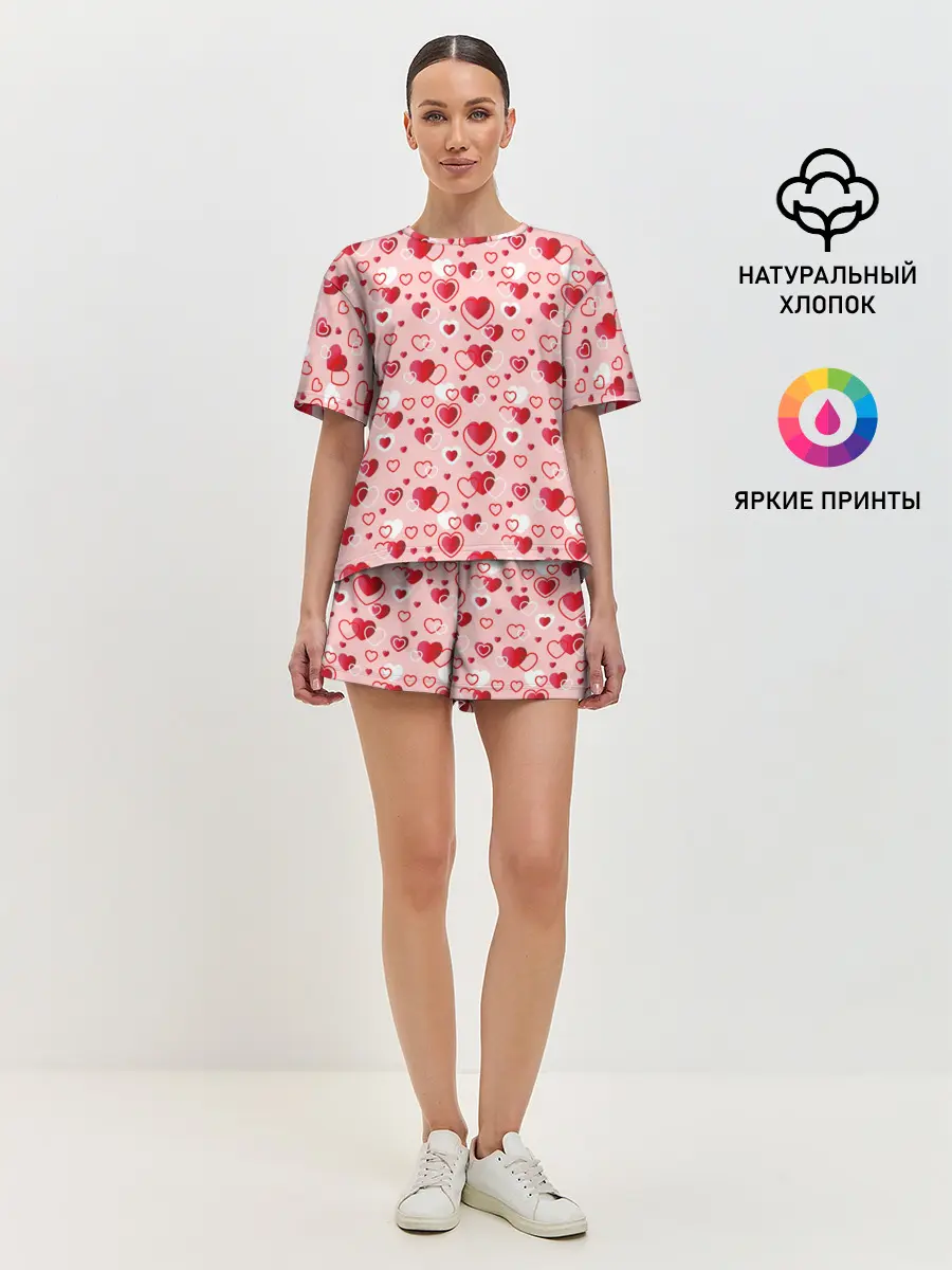 Женская пижама с шортами / Любовь