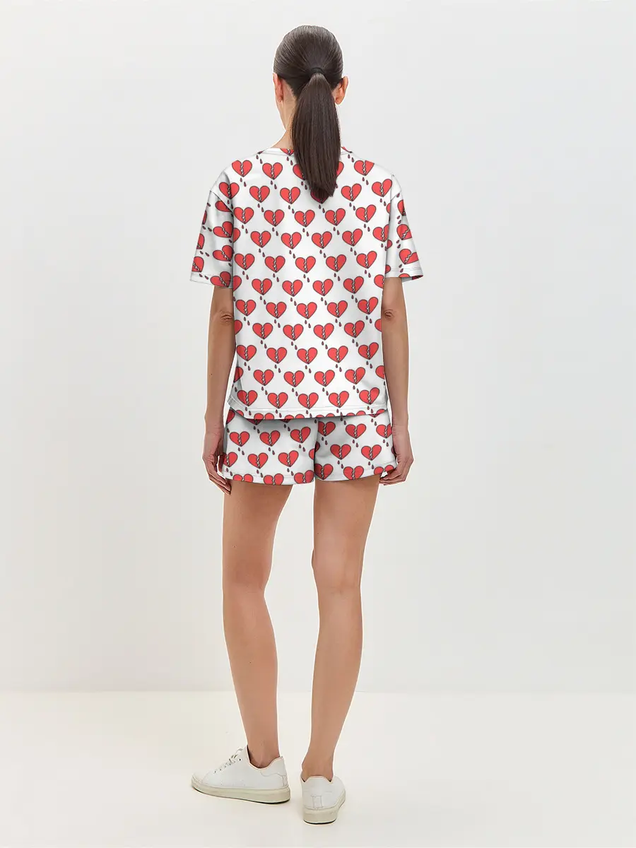Женская пижама с шортами / Разбитое Сердце