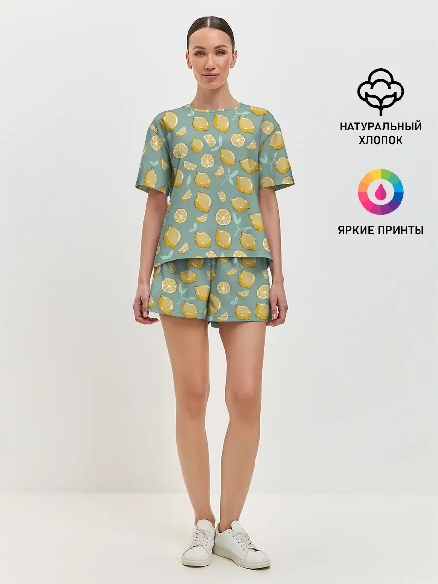 Женская пижама с шортами / Lemon