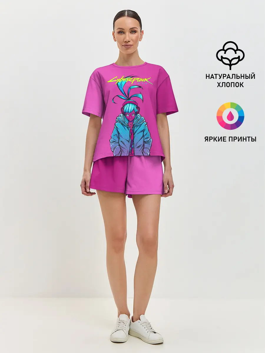 Женская пижама с шортами / Cyberpunk 2077