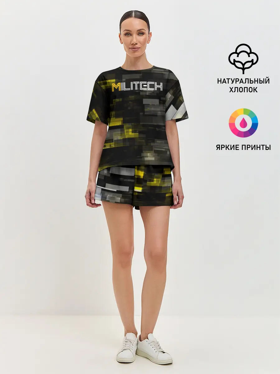 Женская пижама с шортами / MILITECH камуфляж Cyberpunk 2077
