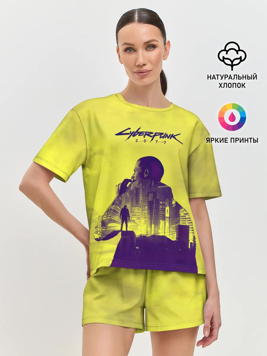 Женская пижама с шортами / Cyberpunk 2077