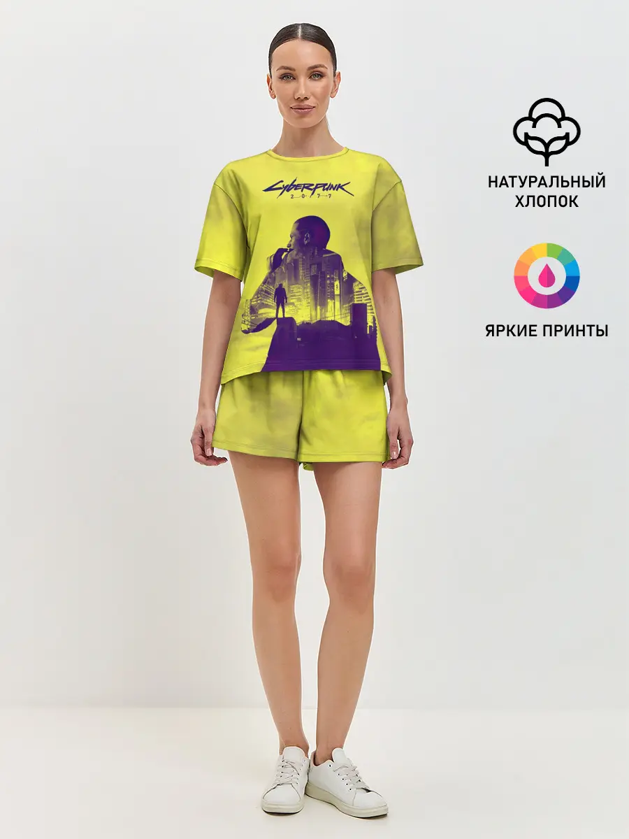 Женская пижама с шортами / Cyberpunk 2077