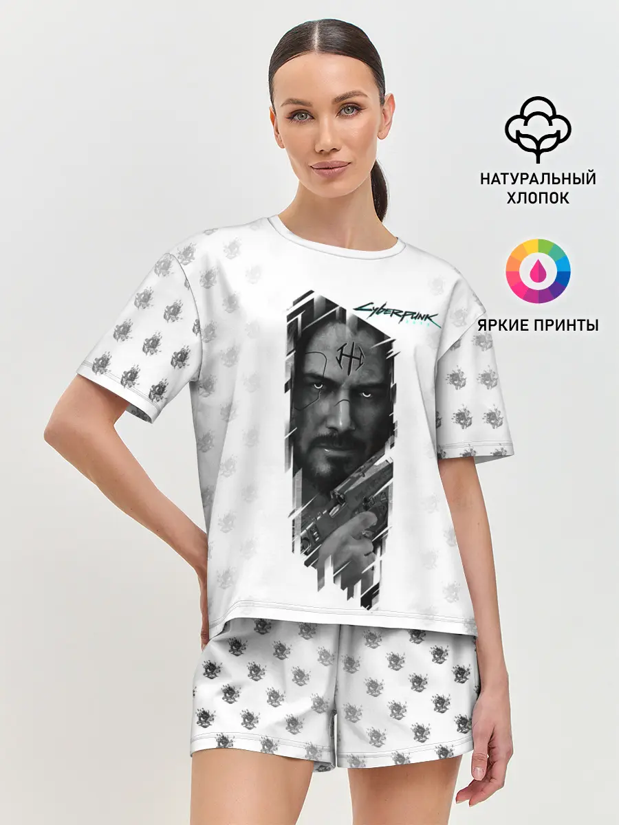 Женская пижама с шортами / Cyberpunk 2077