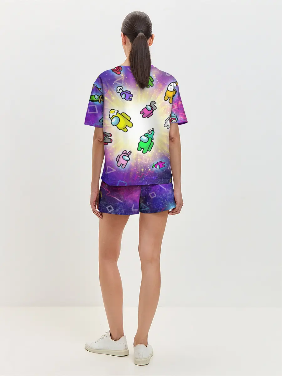 Женская пижама с шортами / Among us - просто космос