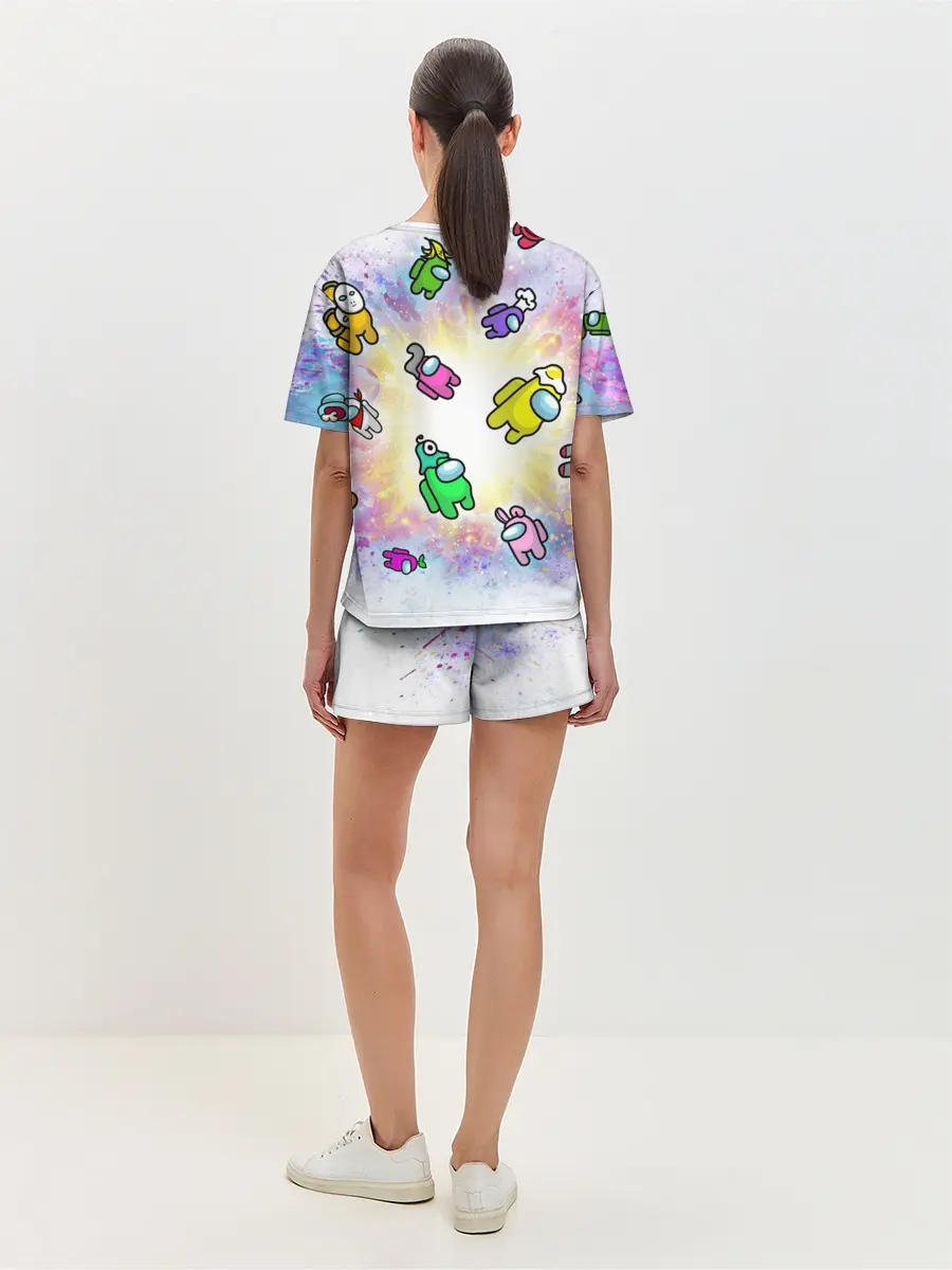 Женская пижама с шортами / Among us space