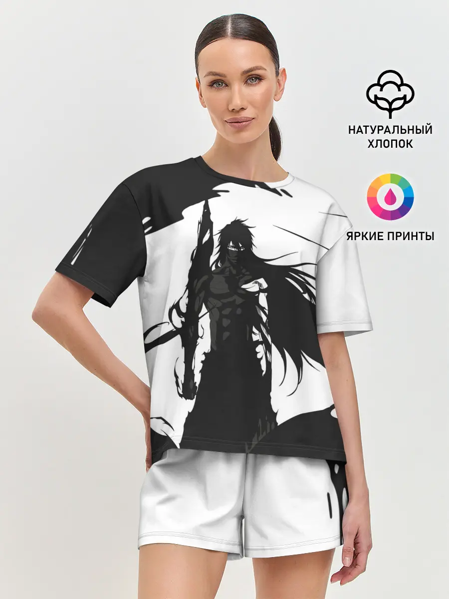 Женская пижама с шортами / Bleach black & white