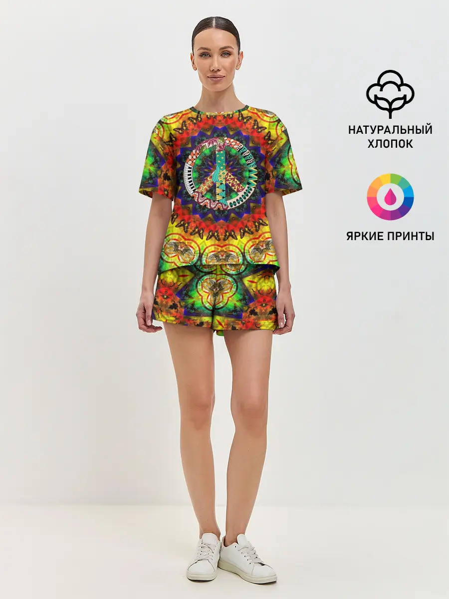 Женская пижама с шортами / Хиппи