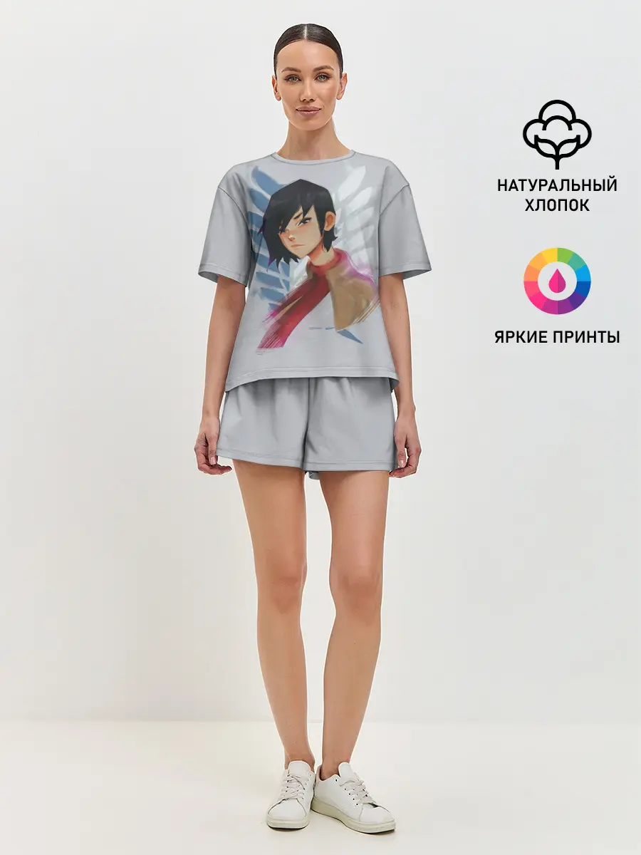 Женская пижама с шортами / Logo and Mikasa