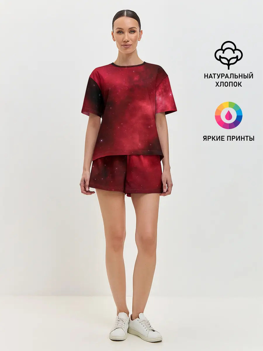 Женская пижама с шортами / Космическая пыль