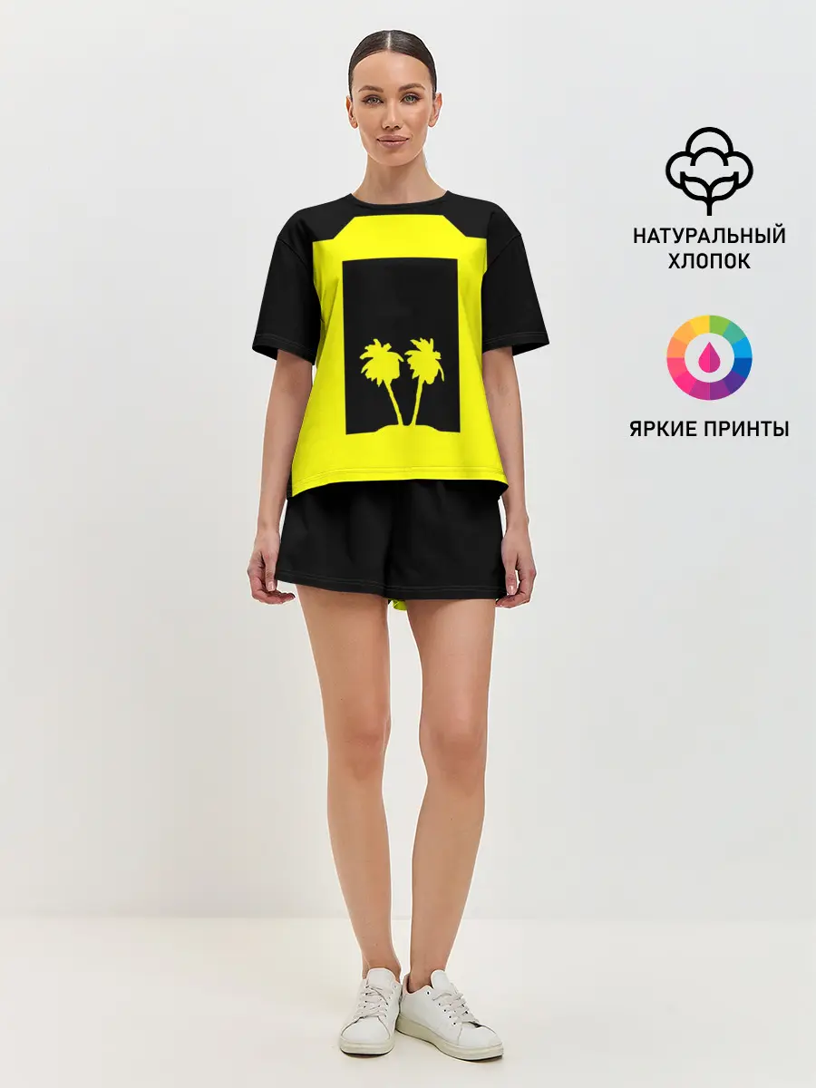 Женская пижама с шортами / Cyberpunk 2077 nightcity