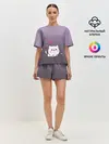 Женская пижама с шортами / влюбленный котенок