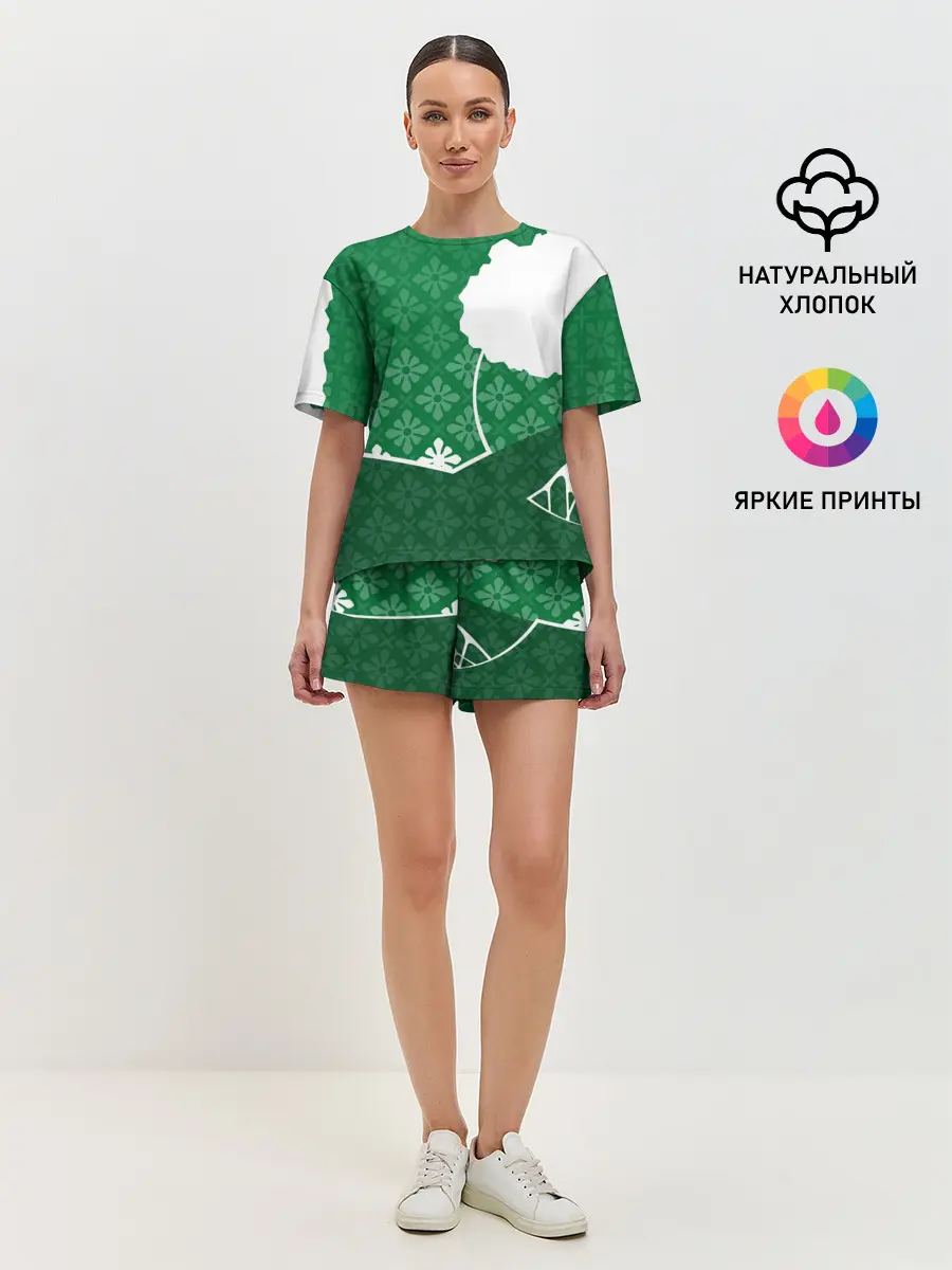 Женская пижама с шортами / Дерево