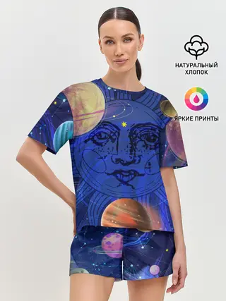 Женская пижама с шортами / Астрология планет
