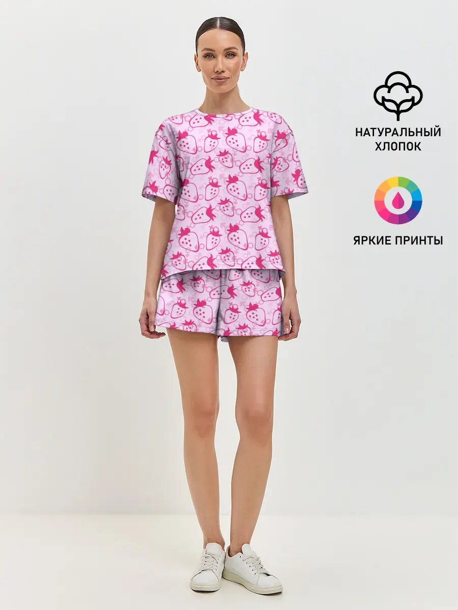 Женская пижама с шортами / Sexy Клубничка