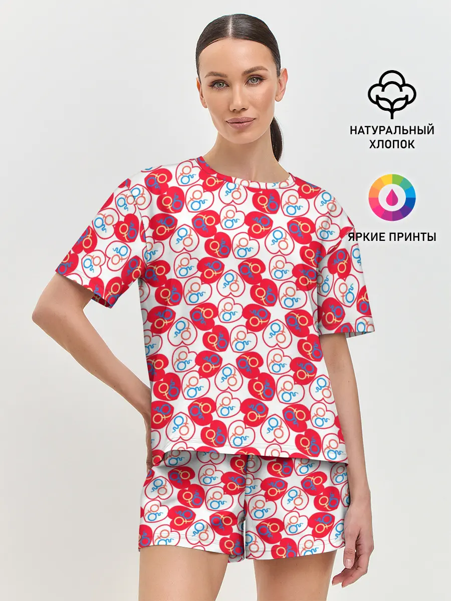 Женская пижама с шортами / Любовь
