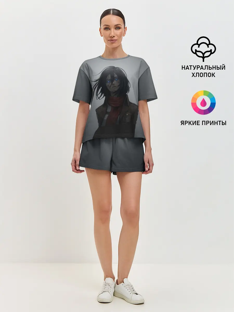 Женская пижама с шортами / Микаса Аккерман