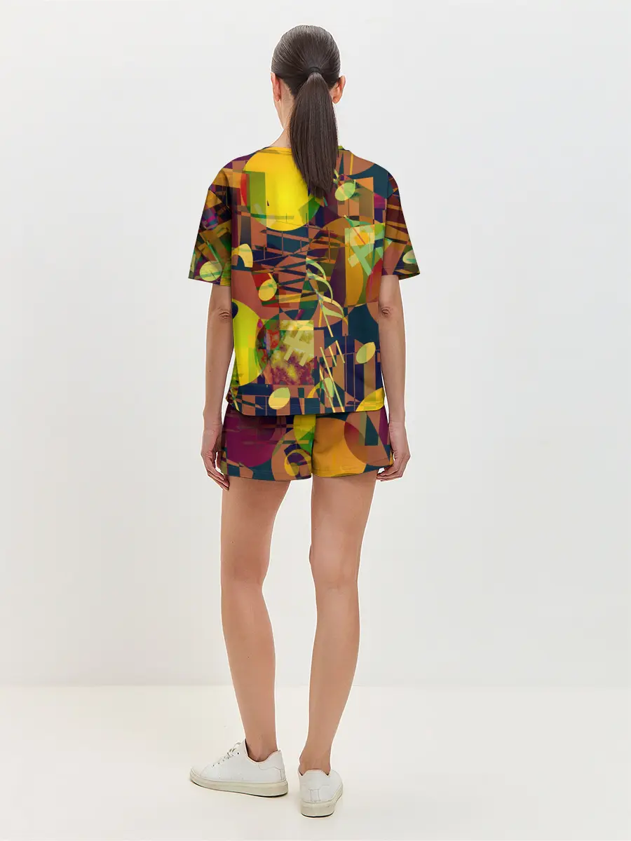 Женская пижама с шортами / Музыкальный глитч