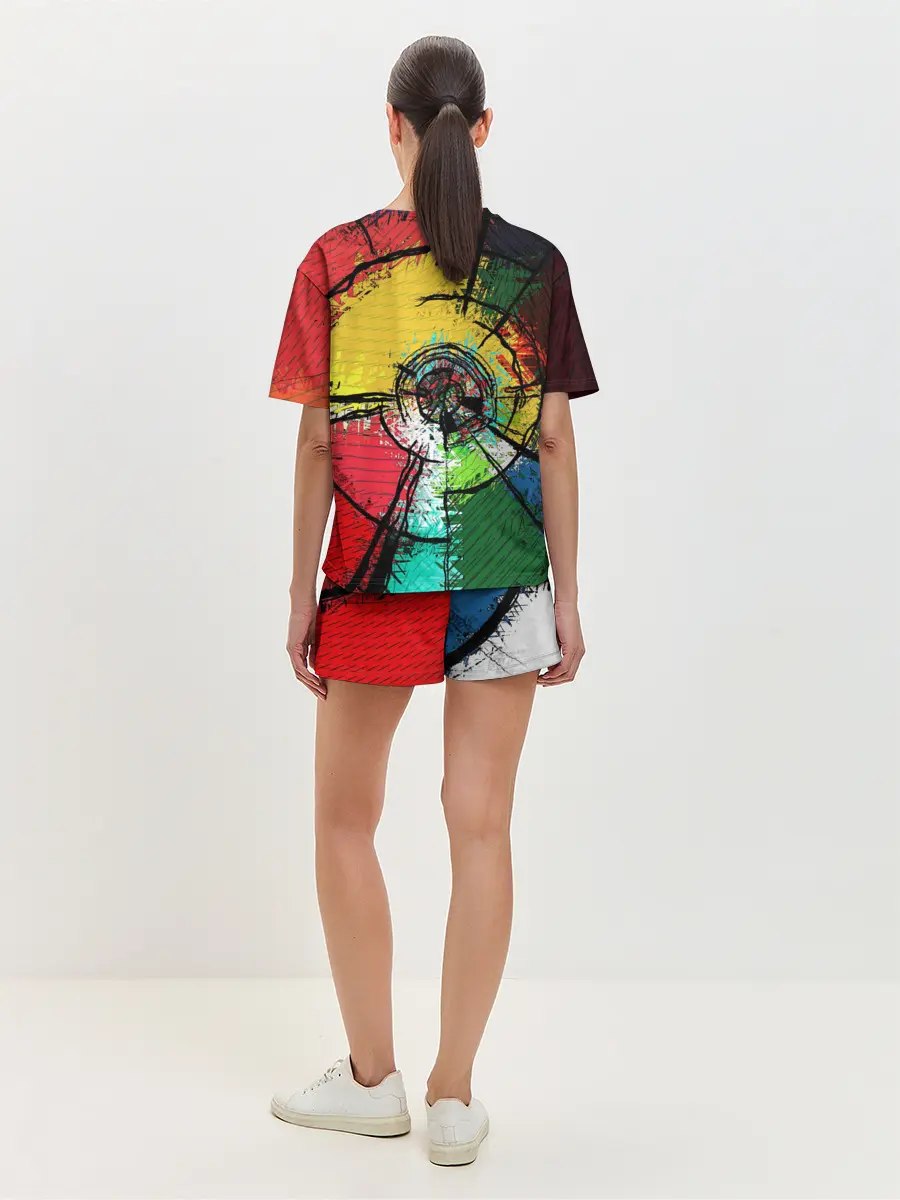Женская пижама с шортами / Центрифуга красок