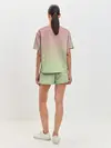 Женская пижама с шортами / суккулент градиент