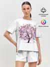 Женская пижама с шортами / Цветочное Дерево