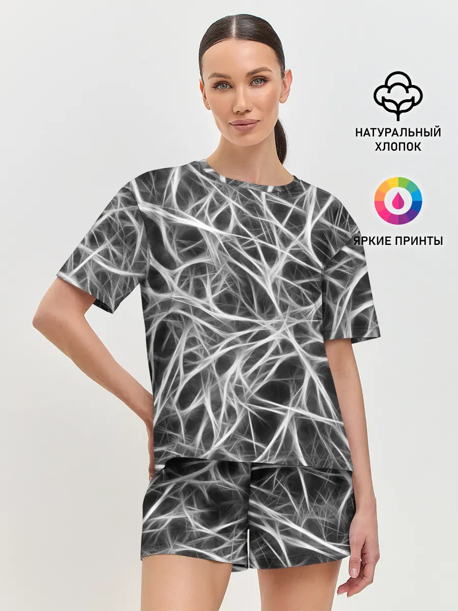 Женская пижама с шортами / Смоки