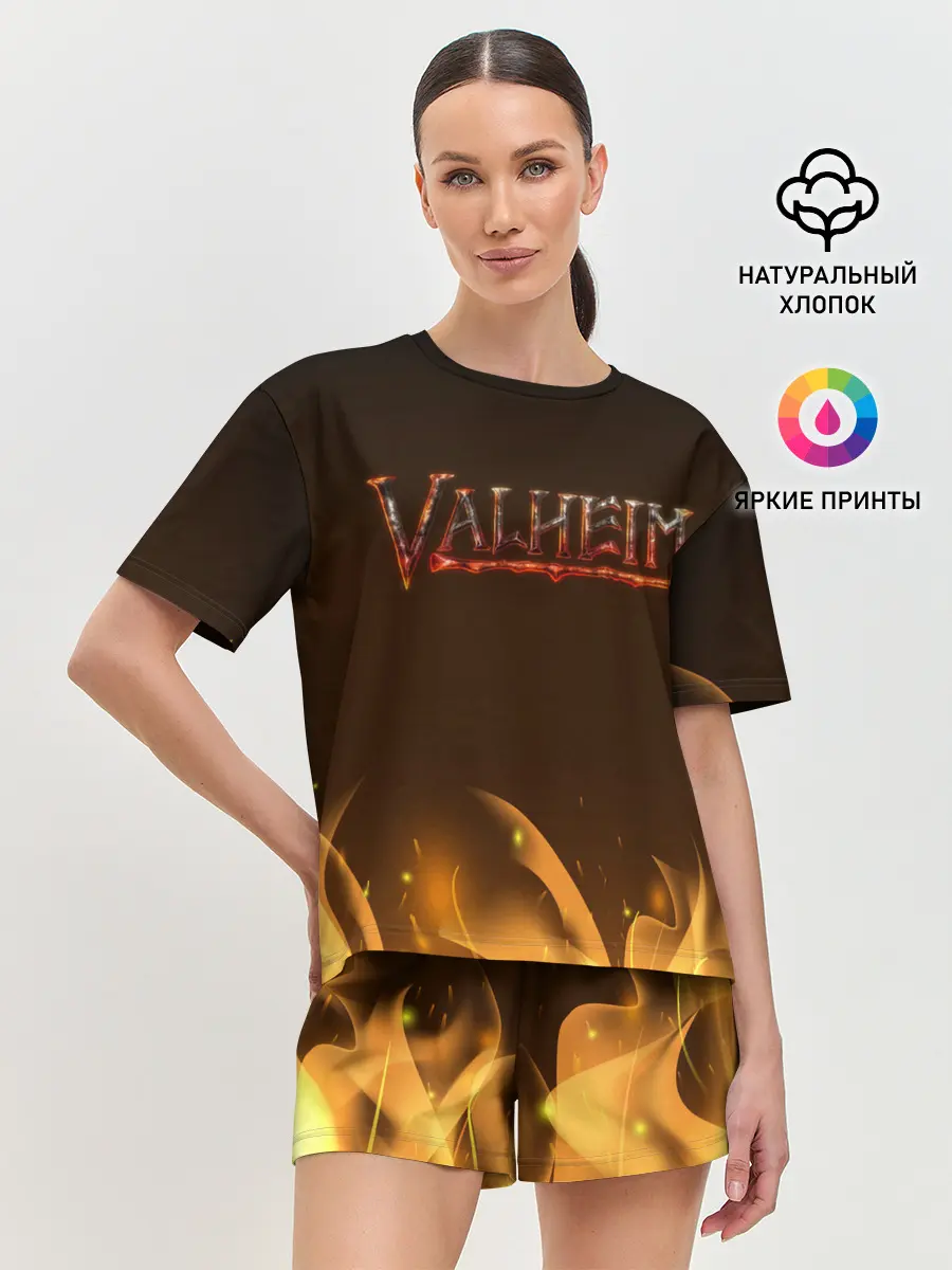 Женская пижама с шортами / Valheim: Вальхейм выживание.