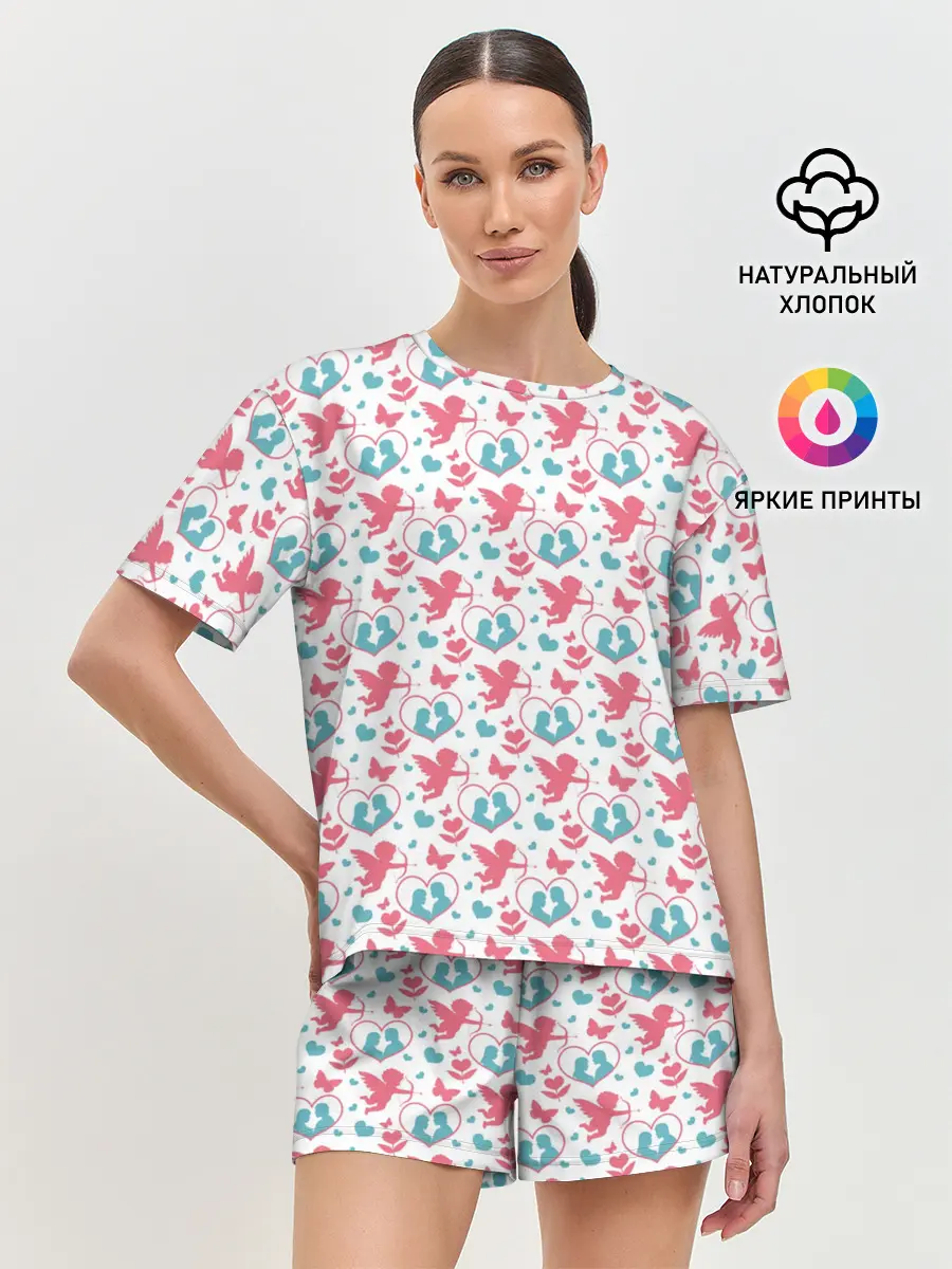 Женская пижама с шортами / Любовь