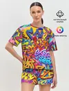 Женская пижама с шортами / Граффити