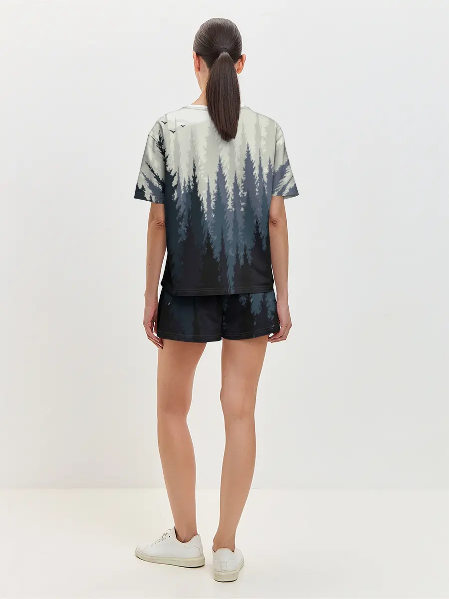 Женская пижама с шортами / Лес