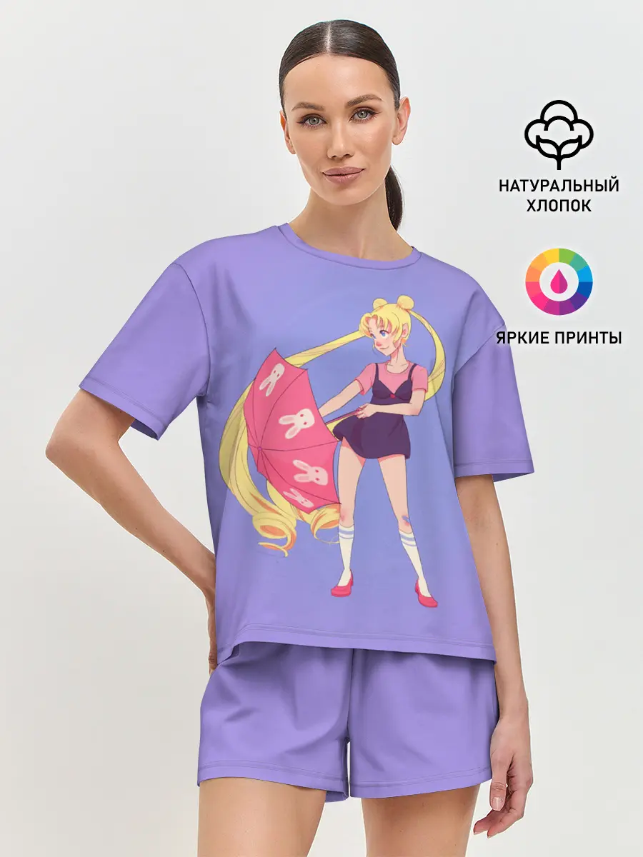 Женская пижама с шортами / Sailor Moon | Сейлор Мун