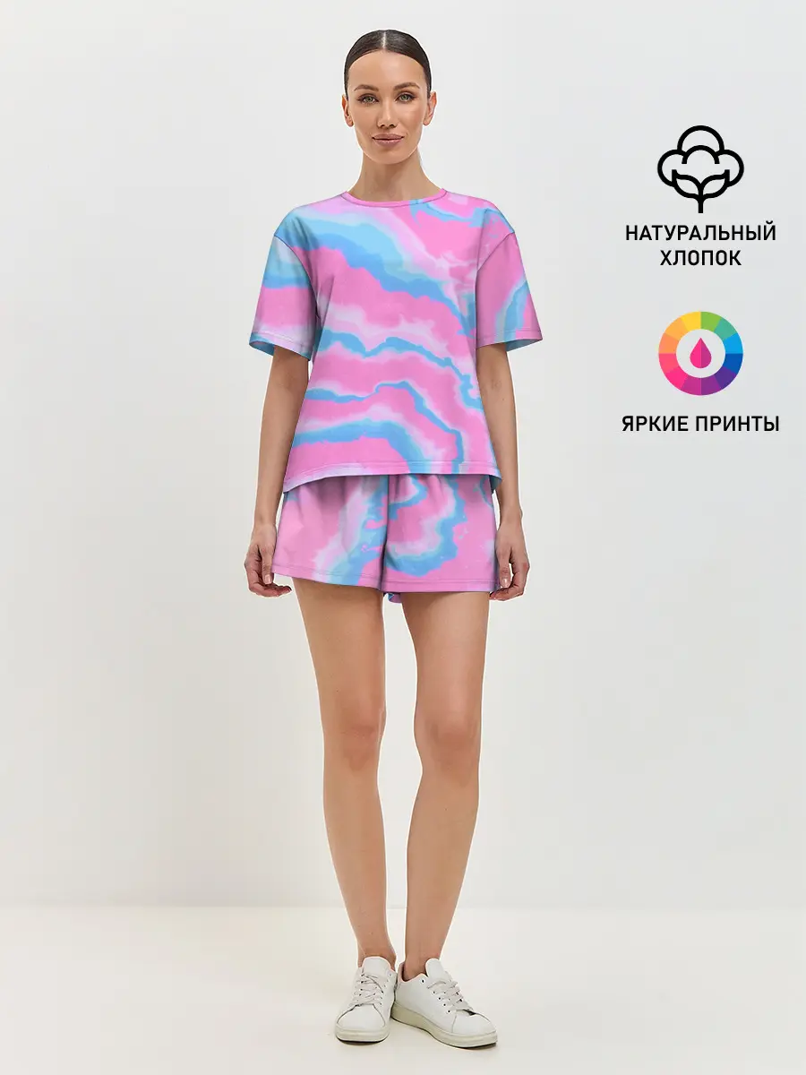 Женская пижама с шортами / Облака