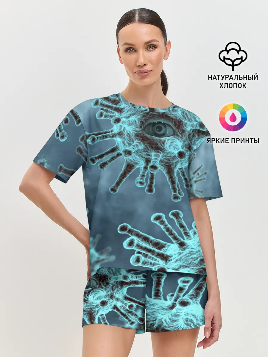 Женская пижама с шортами / Ковидит