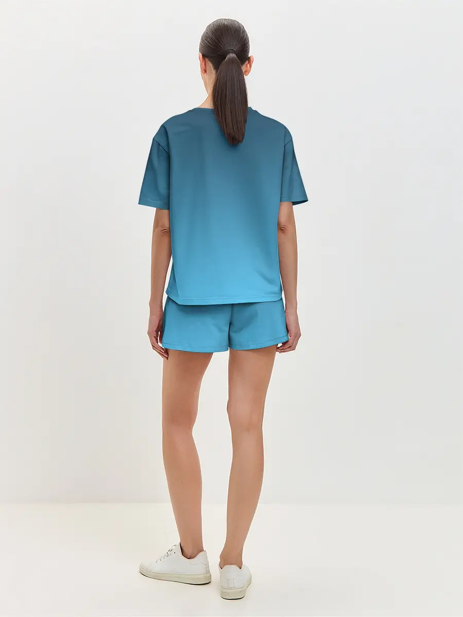 Женская пижама с шортами / черный дух волка