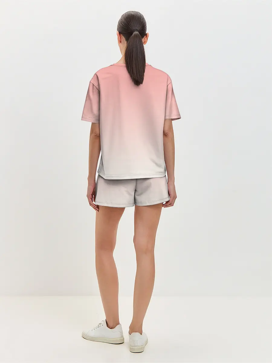 Женская пижама с шортами / влюбленная девушка ноутбук